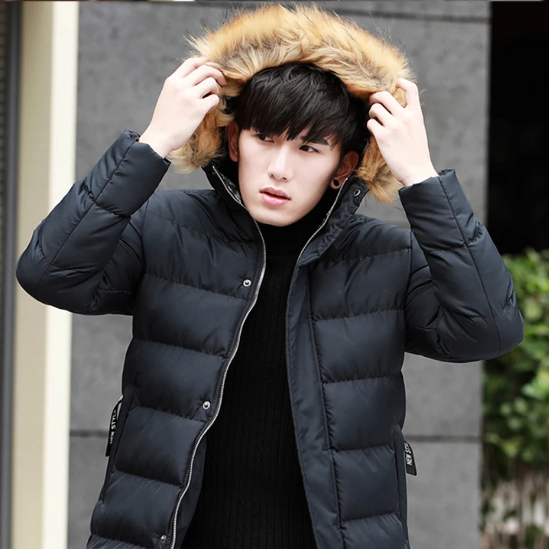 Hot Fashion Hooded Winter Coat Men Thick Warm Mens Winter Jacket Windproof Father's Gift Parka 4.8
