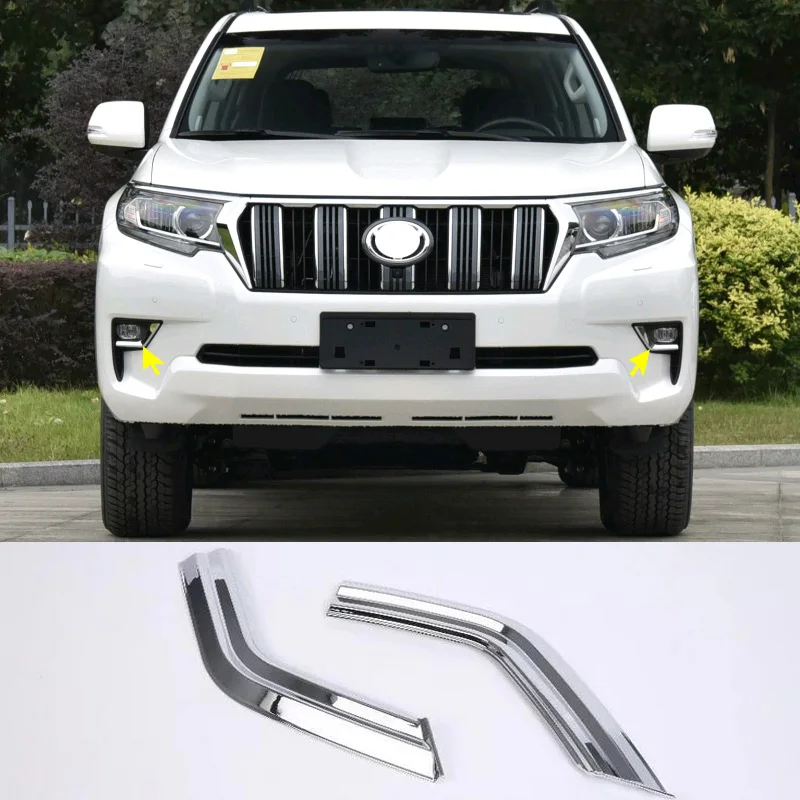 Автомобильный Стайлинг 2шт для Toyota Land Cruiser Prado FJ150 2018 2019 хромированный передний