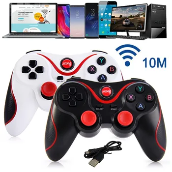 

Wireless Bluetooth Gamepad For Android Cell Phone Tablet Smart TV Set-Top Box Game joystick Controller USB Handle White/Black