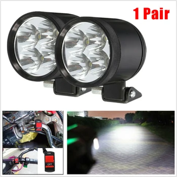 

2pc 40W 2980LM LED Motorcycle Spot Driving Fog Light Headlight Lamp White+Switch