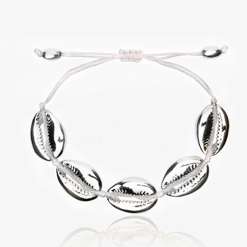Bileklik pulseras Mujer hombre puka PORCELEINSLAK shell armbanden voor vrouwen Подарочная бижутерия sieraden богемные boho armbanden armb - Окраска металла: Посеребренный