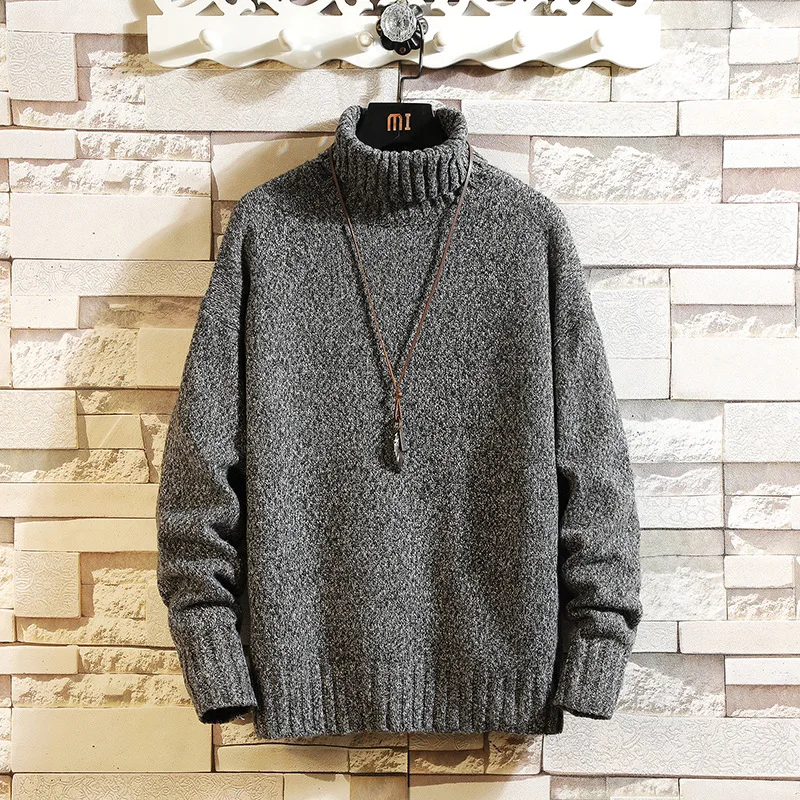 

Factory Direct 2019 New Style Autumn And Winter Youth Korean-style Turtle-Neck Thick Thread Sweater Men's Warm Sweater Men'S Wea