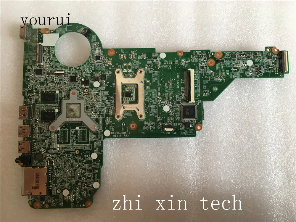 Yourui для hp павильон 14-E 15-E Материнская плата ноутбука 713256-001 713256-501 DA0R63MB6F1 DDR3 тест ОК