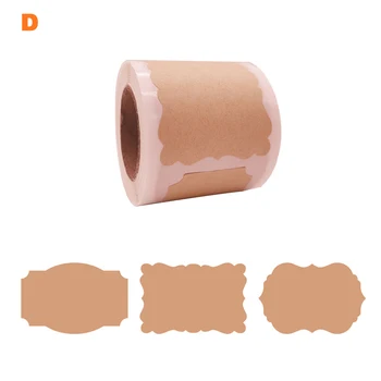 

Self Adhesive Scrapbooking Blank Assorted Shape Home Kitchen Label Stickers Writing Bottle Tags DIY Paper For Jars Roll
