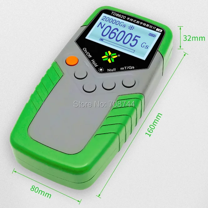 TD8620 Permanent Magnet Gauss Meter Handheld Digital Tesla Magnetic Flux Surface Field Test 5% Accuracy | Инструменты