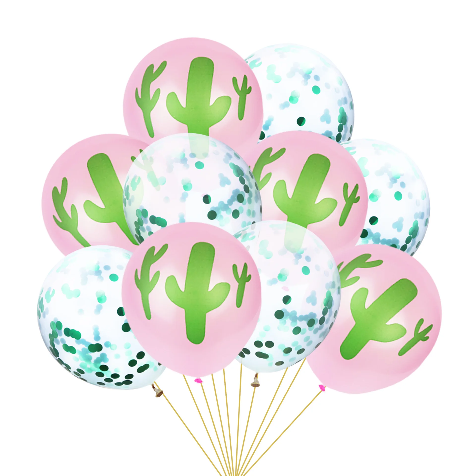 

10 pcs/lot 10/12 inch Cactus Balloons Summer Party Decoration Birthday Party Decorations Kids Confetti Balloon
