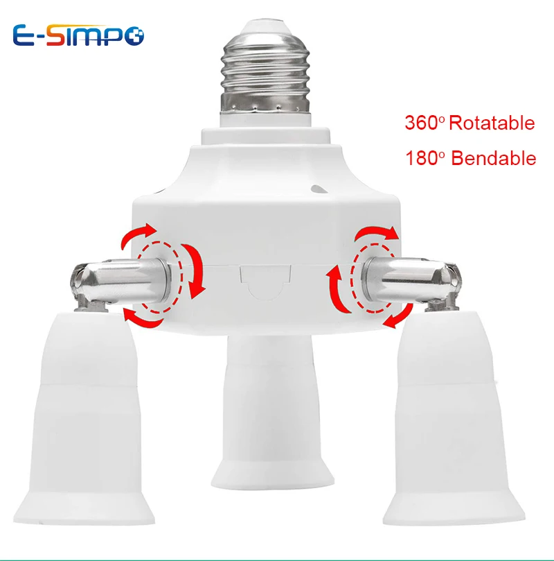 3 + 1 Light Socket Converter E26 E27 .