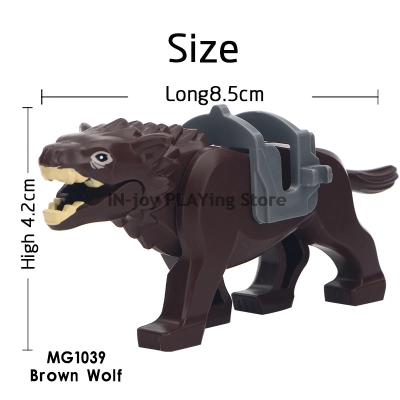 Sci- fi Movie Series GXL047 Animal Building Block War Wolves Godzillas Kong Monster Brick Educational Toy For Children Kids Gift