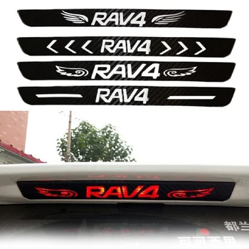 

Car-styling 1Pc Car rear brake light dedicated sticker Accessories Dedicated Carbon fiber sticker For Toyota Rav4