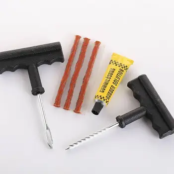 

Flat Car Tire Repair Rasp Needle Patch Fix Tools Cement Set Nedle Cement