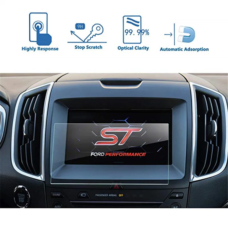 Защитное закаленное стекло для навигации с сенсорным экраном Ford 2019 Edge SYNC 8 Inch 175x105