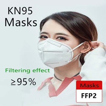 

5 PCS KN95 Masks Dustproof FFP2 Masque Face Masks Adult Strong Protective Face Mouth Mask Respirator FFP3 Reusable Tapabocas