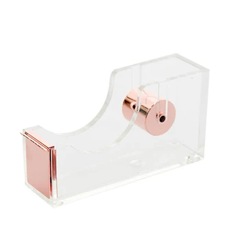 

1 Pc Tape Seat Tape Holder Office Tape Dispenser Desktop With Tape Cutter Supplies Rose Gold