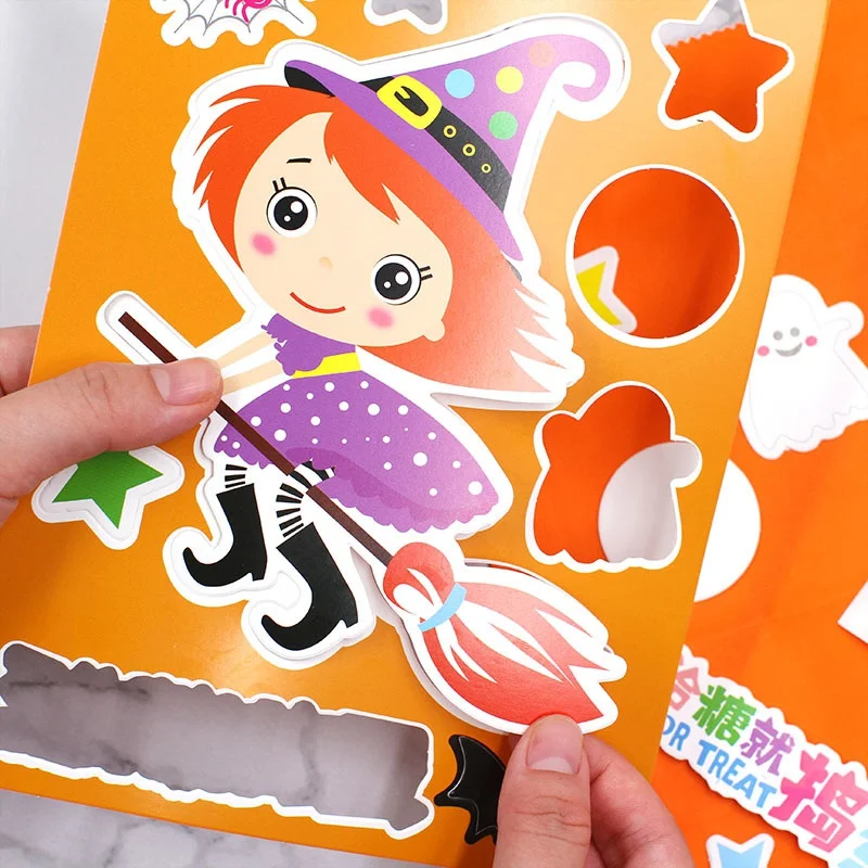 Halloween Treat Candy Bags Handmade Material Bag Craft DIY Supplies for Kids Children Party Decoration Baby child Toys Kid Gift