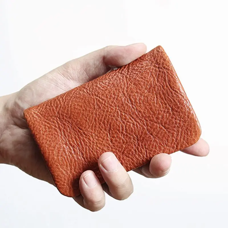 Men's PU Leather Bifold Wallet Credit ID Card Holder Mini Purse Coin Change Bag U50C