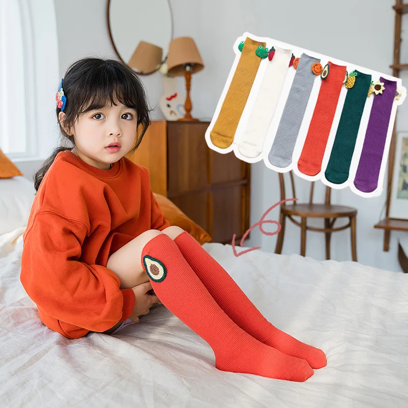 

KMS Spring and summer double needle socks cotton socks girls socks pile socks children socks