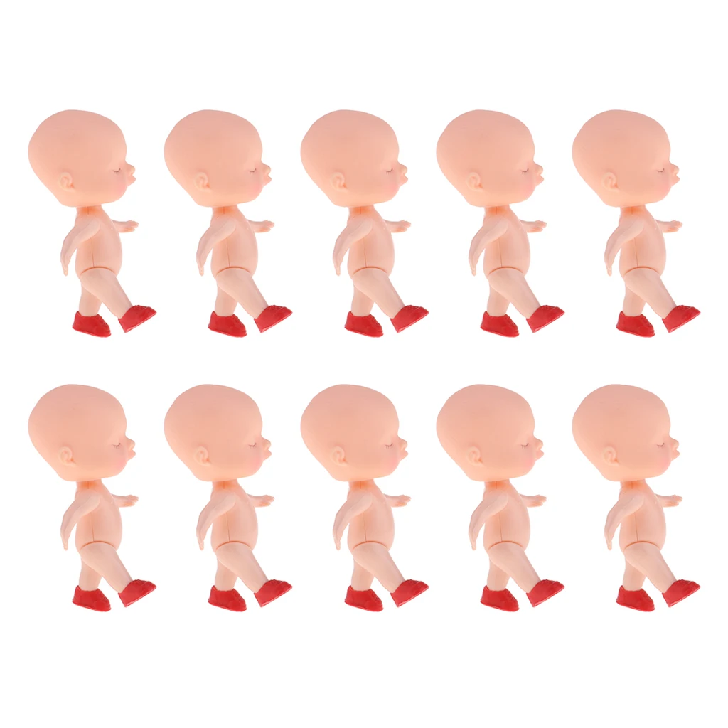 Realistic Newborn Doll Sleeping Mini Baby Doll  Body Mold Bath Toy 10pcs