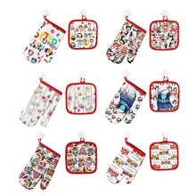 Сова духовка рукавицы для выпечки изоляционная площадка Прекрасный Сова узор кухонная принадлежность, микроволновая печь изоляция печи Нескользящая Перчатка