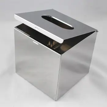 

1Pc 13cm Stainless Steel Tissue Boxes Desktop Cover Wall Mounted Napkin Box Waterproof Box Roller Paper Organize Holder