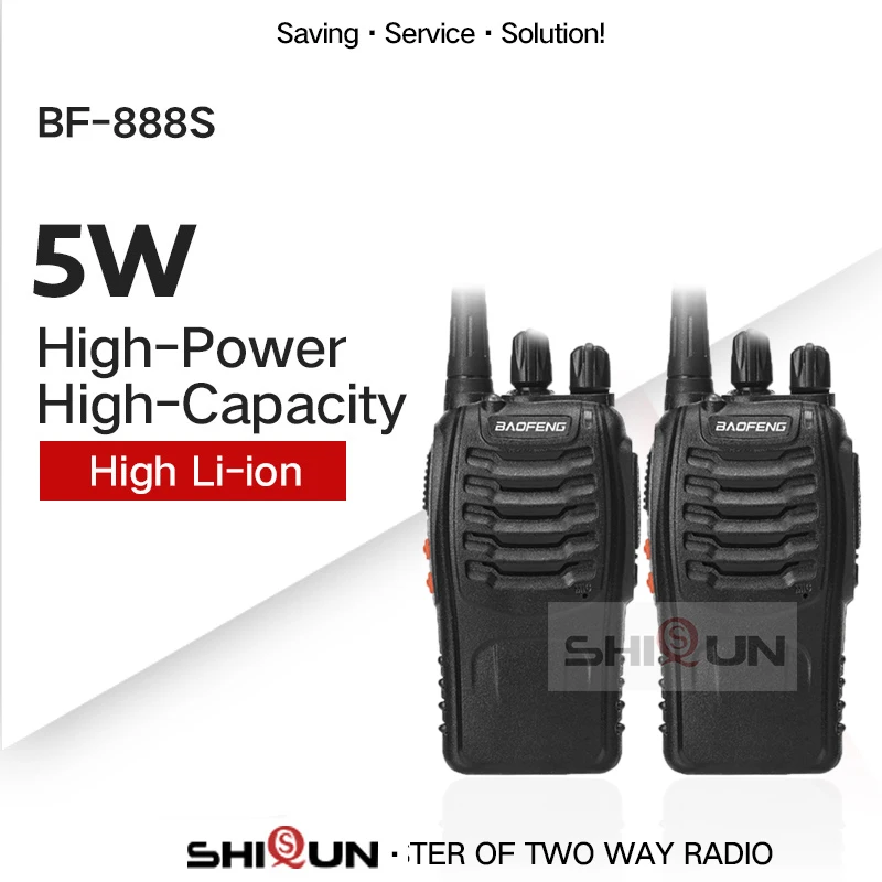 2PCS Baofeng BF-888S UHF 400-470MHz baofeng 888s дешевый двухсторонний радио Baofeng bf888s удобный портативный bf 888s baofeng 888 радио BF-C1 - Цвет: 2PCS