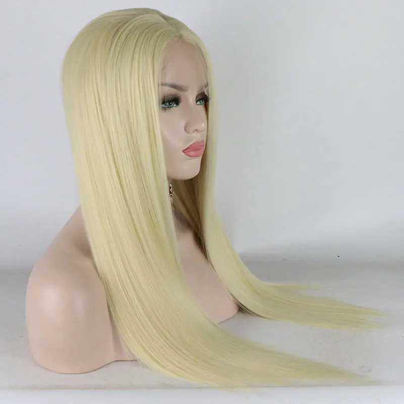 BM honey Blonde Yaki прямой 13*3 синтетический парик фронта шнурка термостойкие волокна волос средний пробор натуральный волос для женщин