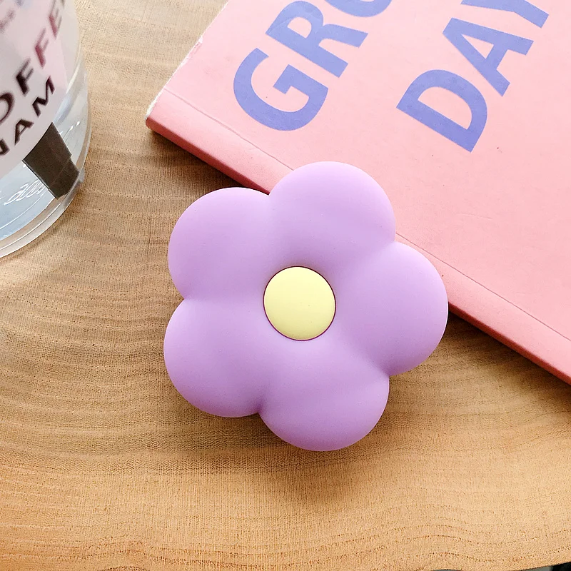 3D Cute Cartoon flowers Foldable Cell Phone Holder Stand For Telephone and Tablets Universal Finger Ring Mobile Phone for Iphone mobile phone holder