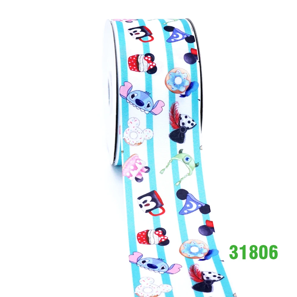 50 ярдов в Размер Микки ленты напечатанные grosgrain ленты 31806 - Цвет: 31806