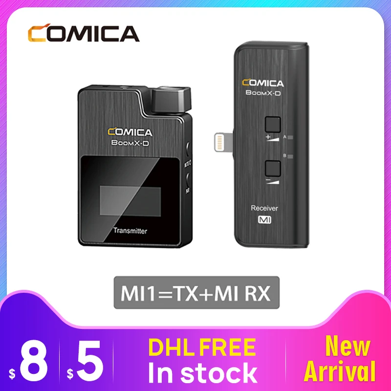 Цифровой беспроводной микрофон COMICA BoomX D MI1 2 4 ГГц для смартфонов передатчик