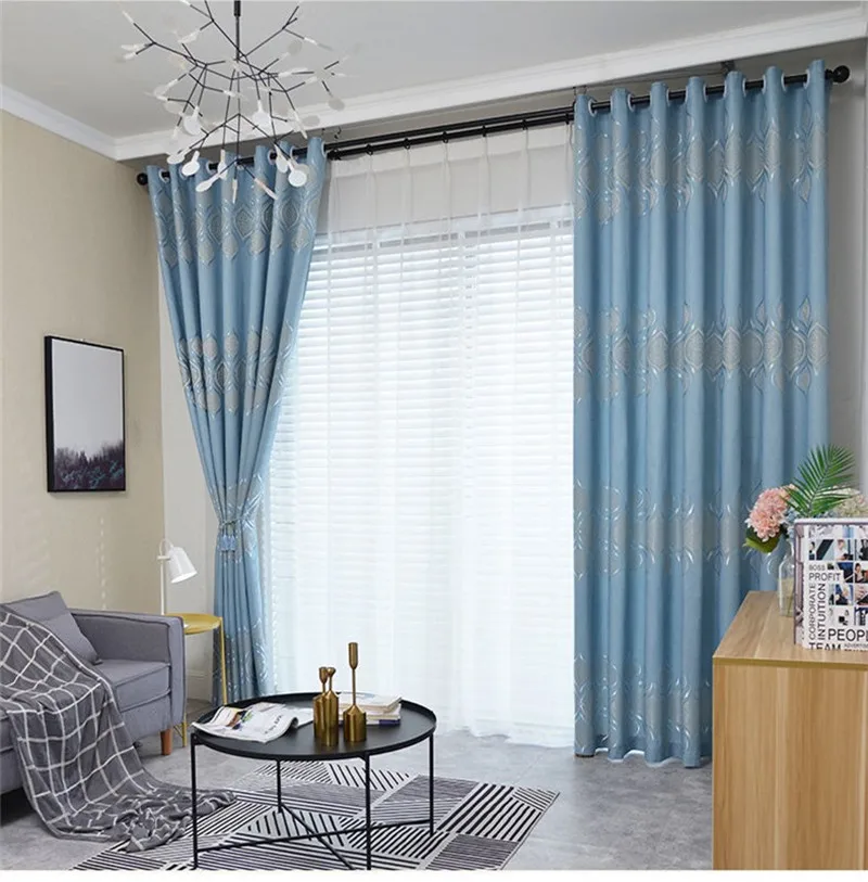 altura cortina para quarto janela novo estilo cores para escolher azul luxo sala de estar cortina cortinas decorativas