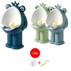Portátil bebê menino sapo mictório potty crianças pote criança toalete de pé fixado na parede treinador formação dividir design reutilizável