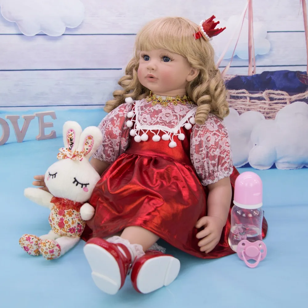Фантазийная кукла-Реборн, игрушки 2" 60 см, силиконовая Мягкая кукла-Реборн, кукла принцессы для детей,, подарок на день рождения, Рождество, Menina Brinquedo