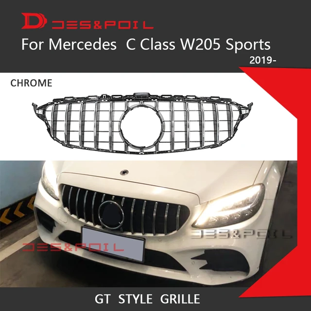 2019 New C Class W205 GT Grille Panamericana Racing Grill Facelift AMG Line  For Mercedes 2015-2018 C180 C200 C220 C250 C43 - AliExpress