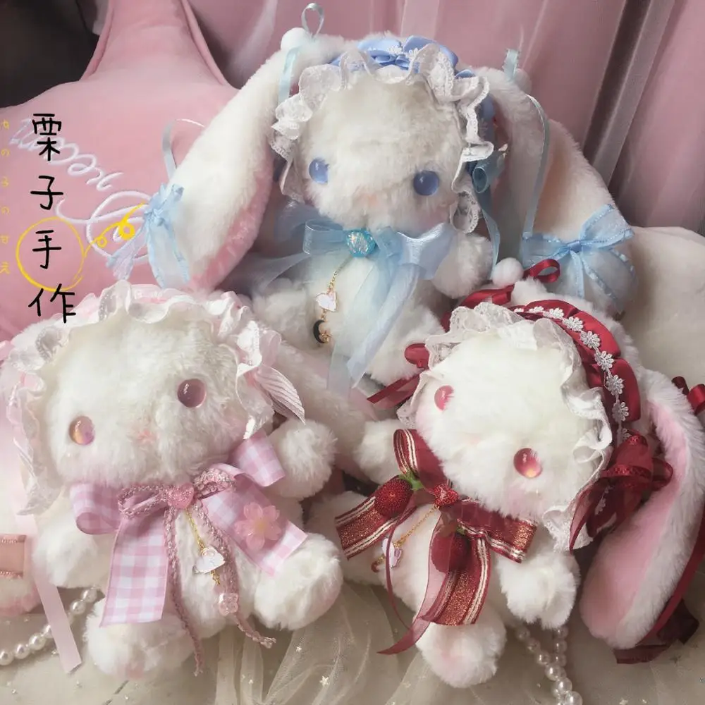 Lolita Lady Fur Rabbit Shoulder Bag Chain Crossbody Purse Fluffy Bunny Handbag 