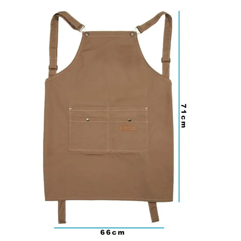 Practical Men Women Apron Adjustable Cotton Canvas Multi-pocket Aprons Baking Kitchen Home Restaurant Pinafore Tools