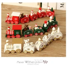 1 шт. 3 цвета рождественские маленькие деревянные наши секции поезд Идеальные подарки для детей два типа экологическая краска мультфильм животных