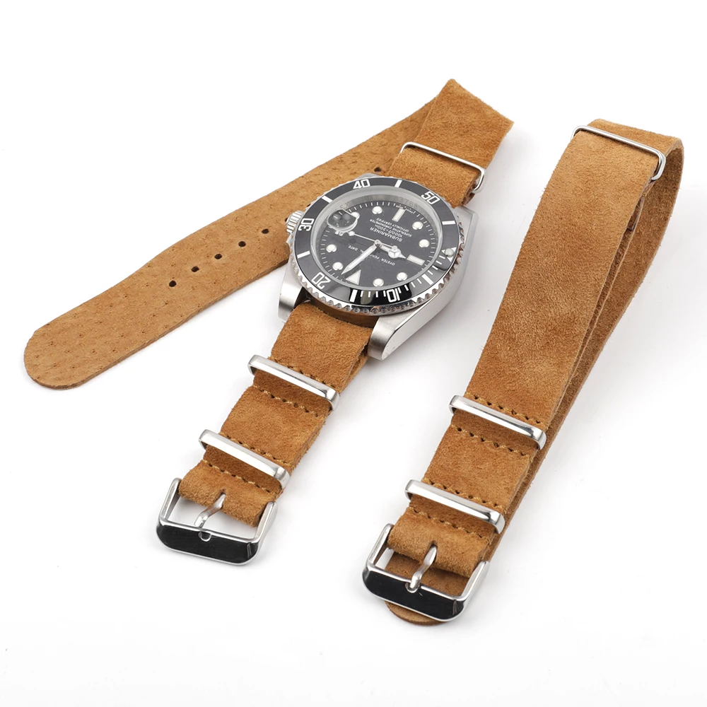 WOCCI Cinturini per Orologi Eleganti, Vera Pelle, Fibbia in Acciaio