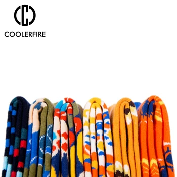 

6 Pairs Happy Socks Art Abstract Creative Pattern Colorful Fashion Combed Cotton Socks