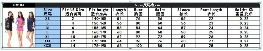 尺码图HW10J