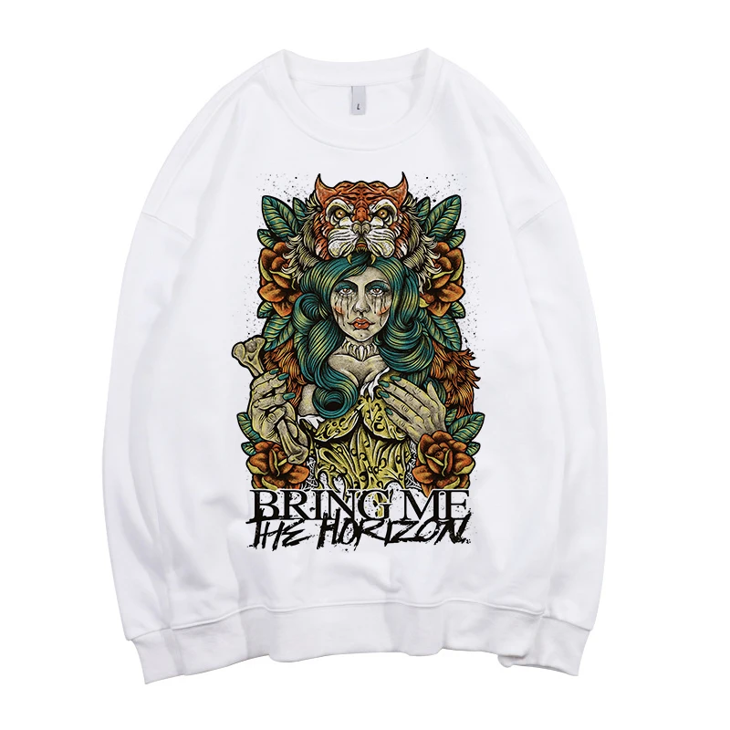 style5 Todhoof/ ; хлопковая толстовка унисекс с круглым вырезом и принтом «Bring Me The Horizon»; Азиатский размер - Цвет: style5