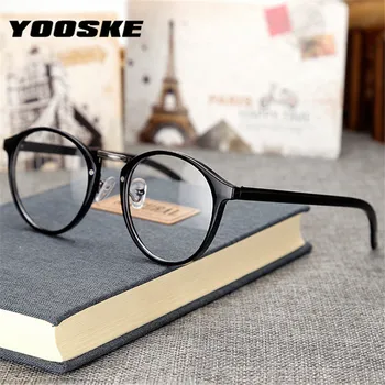 

YOOSKE Round Finished Glasses Frames Women Nearsighted Diopter Eyeglasses Men Transparent Optical Myopia Frame -1.5 -2.0 -2.5