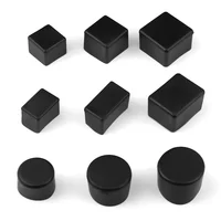 4pcs Square Silicone Chair Leg Caps Non-Slip Table Foot Dust Cover Socks Floor Protector Pads Pipe Plugs Furniture Leveling Feet 6