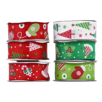 

6pcs 2.5cm Delicate Christmas Ribbon Gift Package Wrapping Supply DIY Gift Tool
