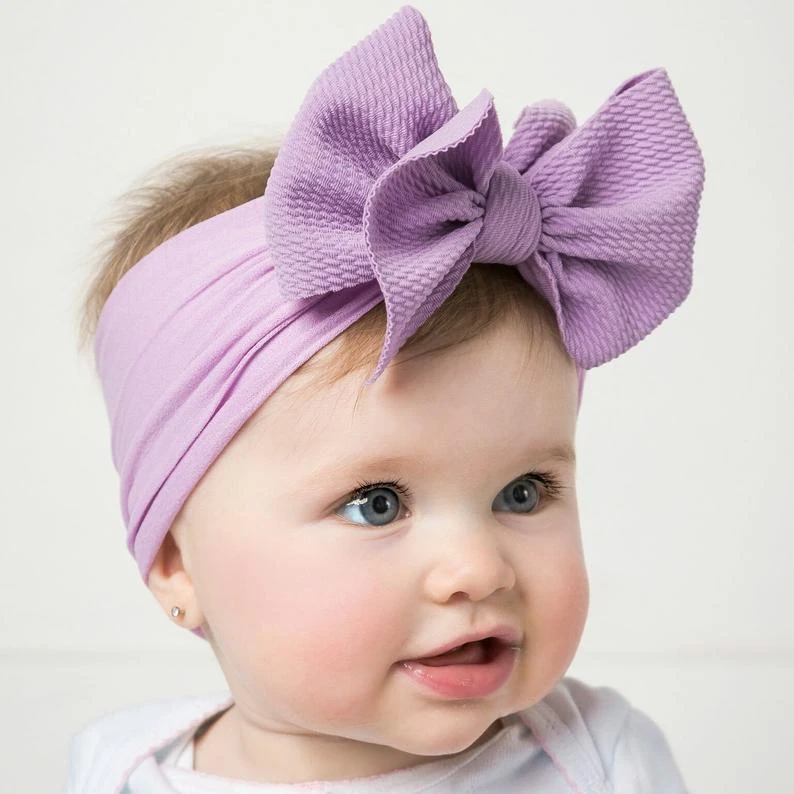 Newborn Girl Hair Accessories | Newborn Headbands Baby Girls - Solid Big  Bow Headband - Aliexpress