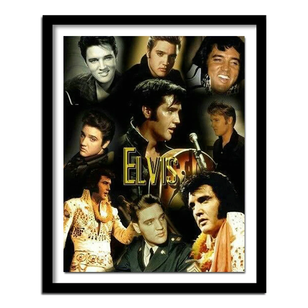 Elvis фото Стразы со сквозным отверстием 5D DIY алмазная живопись 3D наборы вышивки