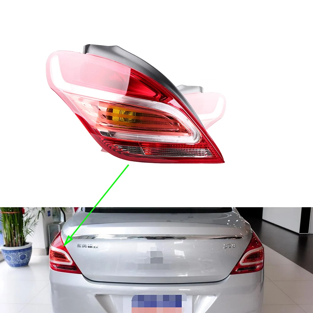 Задний фонарь для Peugeot 308 2010 2011 2012 2013 автомобиля задний светильник сигнала