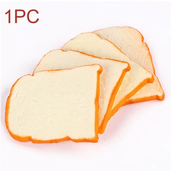 

Scent Photography Props Sliced Toast Ornament Miniature Home Soft Kitchen Toys Decorative Simulation Bread Hand Pillow Kids