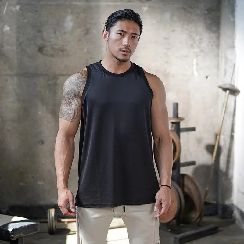 

Summer Mesh Sleeveless Shirt Fitness Mens Tank Top Bodybuilding Stringer Tanktop Men Workout Singlet Brand Vest Gym Clothing