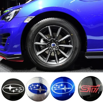 

56MM Car Wheel Caps Sticker for Subaru Forester Legacy Carburetor Outback BRZ XV Impreza Robin WRX STI Center Cap for Rims Decal