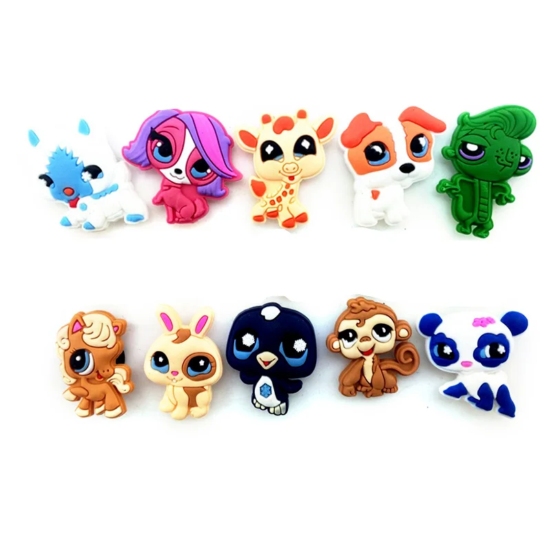 20 шт ПВХ обувь для животных украшения обуви большой цветок прелести засорить