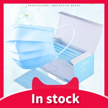

1 box/50 pcs Disposable Mask Anti Pollution Mask Unisex Protection 3 layers For protection in stock 20 Anti-spitting